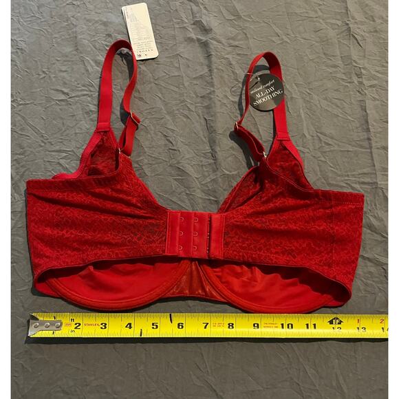 NWT Natori Lace Underwire Bra Red 34G Supportive Full Coverage Lingerie - Picture 3 of 4